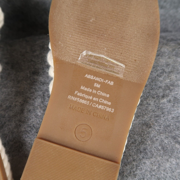 Abound Shoes Womens 5 Sandal Slides Flat Casual Rope Knot Straps White Slip On - Picture 13 of 13